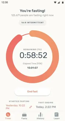 Zero - Fasting Tracker android App screenshot 0